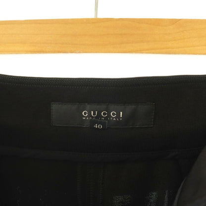 Gucci Tight Skirt Front Zip 40 Black ES — view 6