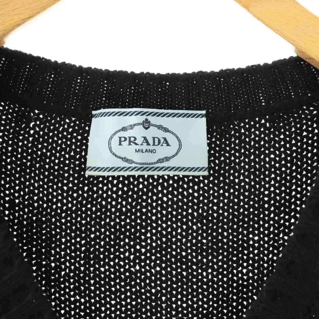 Prada Vest Knit Cashmere Blend 38 Black ES — view 5