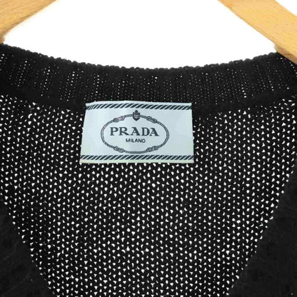 Prada Vest Knit Cashmere Blend 38 Black ES — view 5