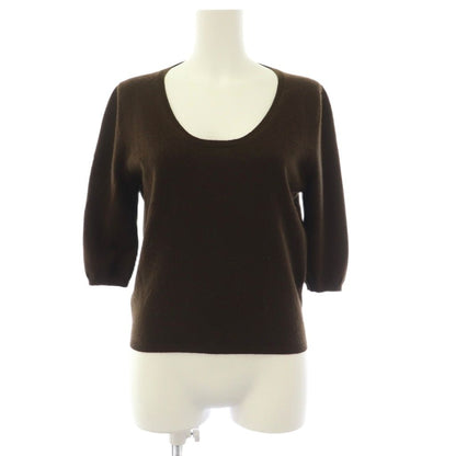 Prada Knit Sweater Half Sleeve Neck One Color 40 Brown BB