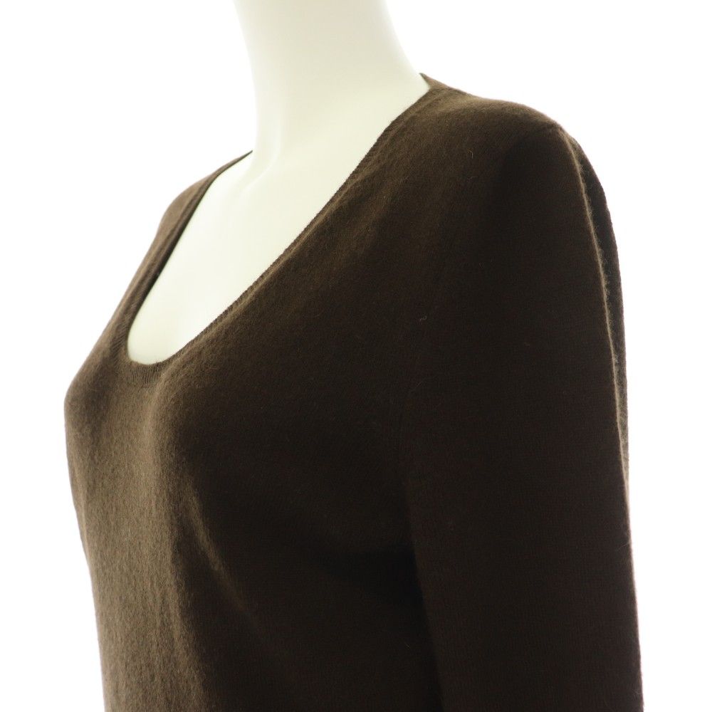 Prada Knit Sweater Half Sleeve Neck One Color 40 Brown BB — view 5