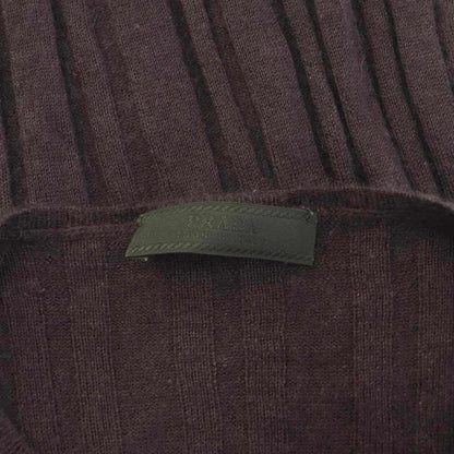 Prada Knit Sweater Short Sleeve Cashmere Silk 40 Purple BB — view 4