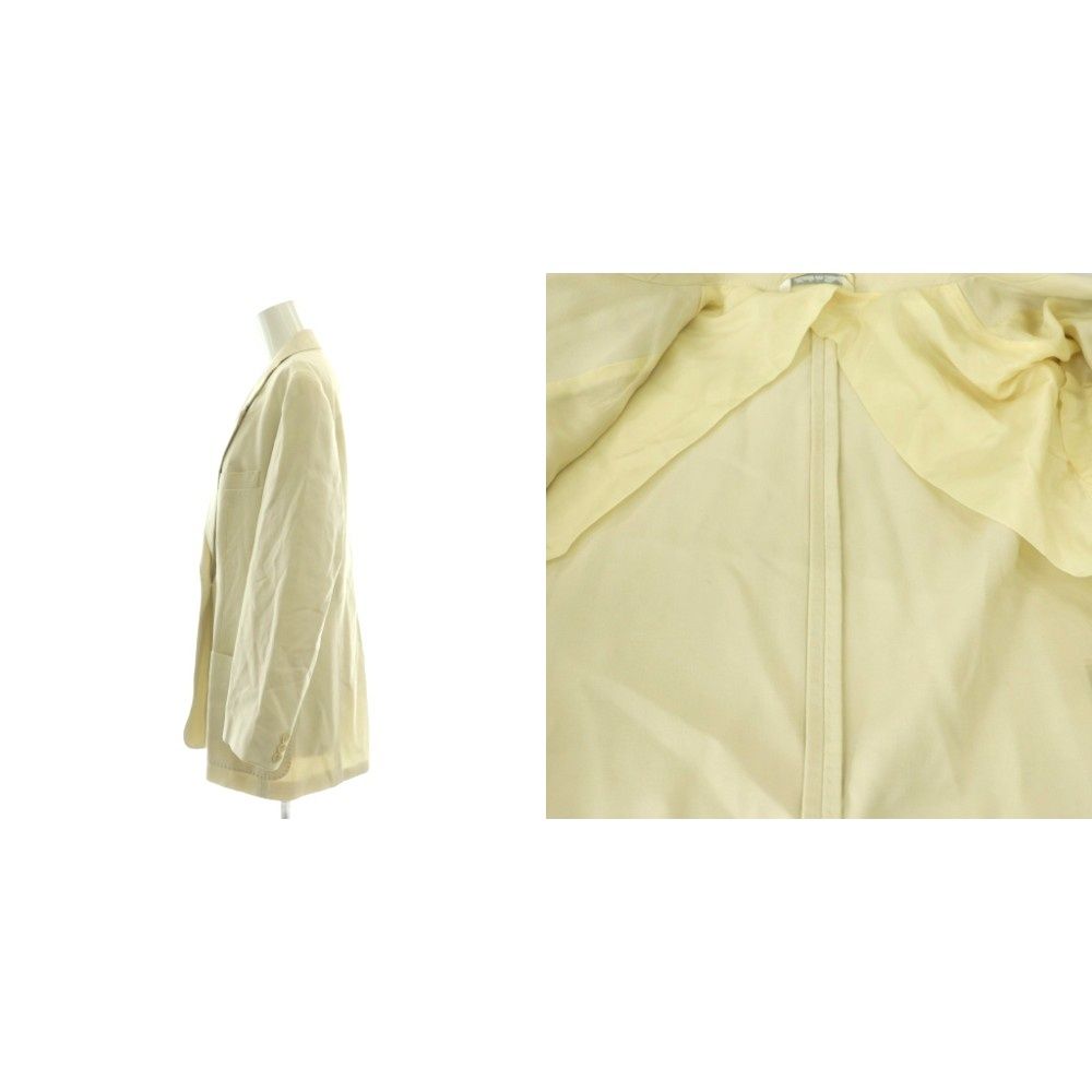 Max Mara White Tag Jacket & Skirt Set Tailored Tight 44 Light Beige CX — view 6