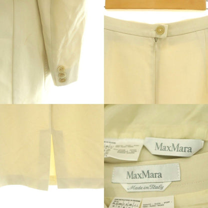 Max Mara White Tag Jacket & Skirt Set Tailored Tight 44 Light Beige CX — view 7
