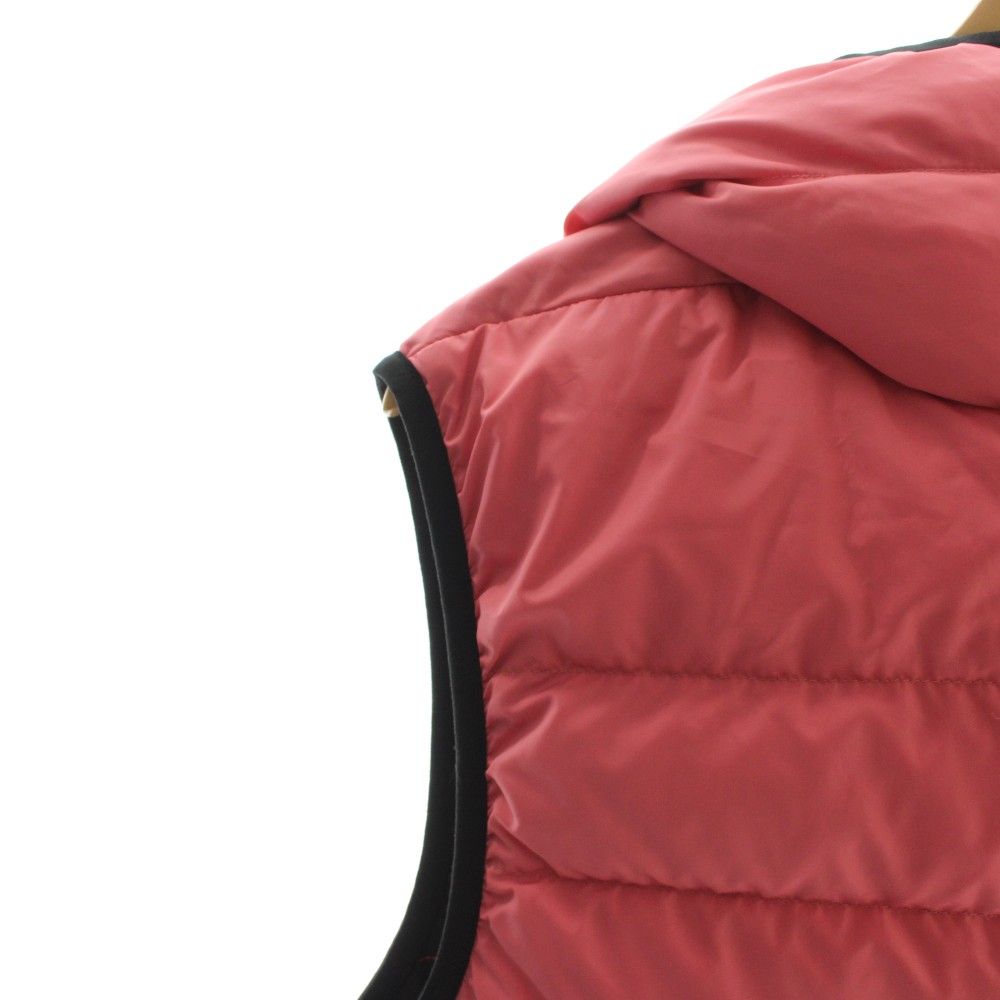 Moncler Nuviera Vest Nubiera Down Jacket Zip Up Logo Bicolor 1 Pink Black CX — view 5