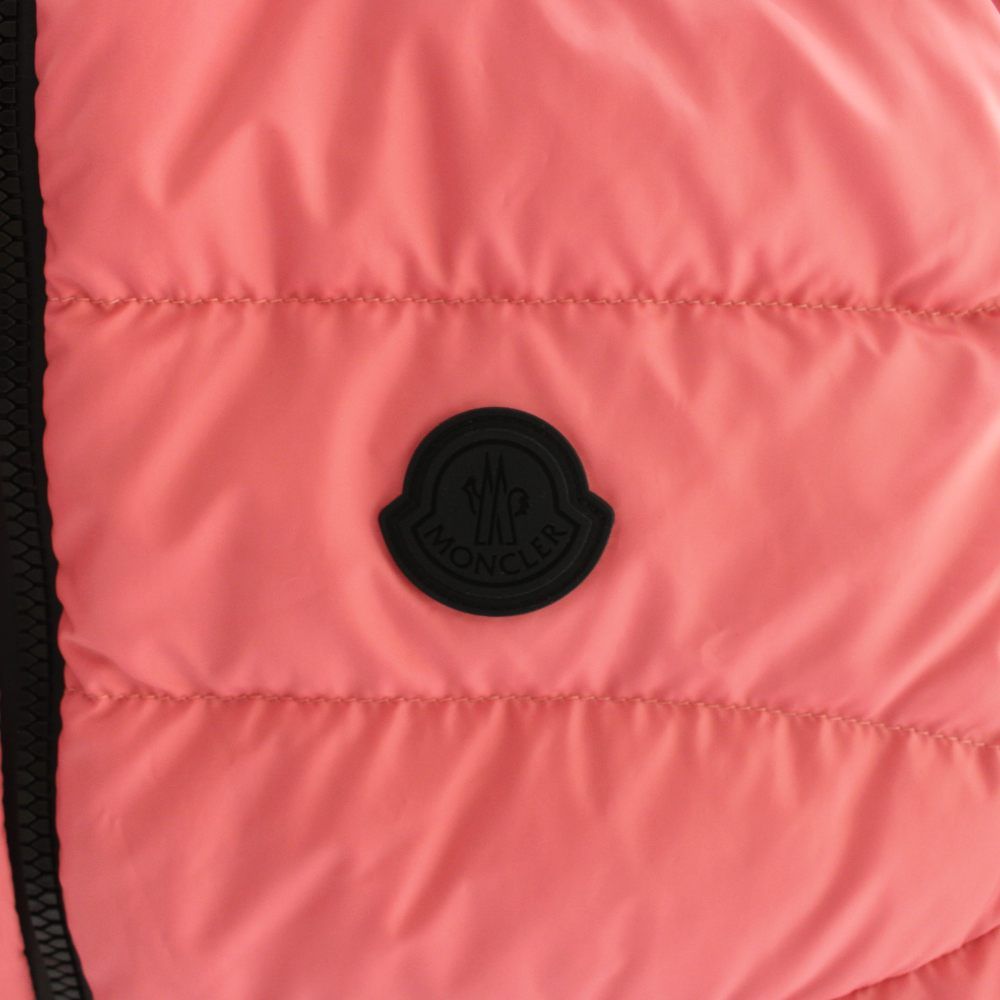 Moncler Nuviera Vest Nubiera Down Jacket Zip Up Logo Bicolor 1 Pink Black CX — view 6
