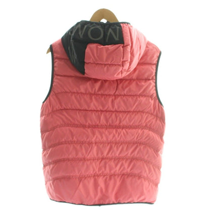 Moncler Nuviera Vest Nubiera Down Jacket Zip Up Logo Bicolor 1 Pink Black CX — view 2