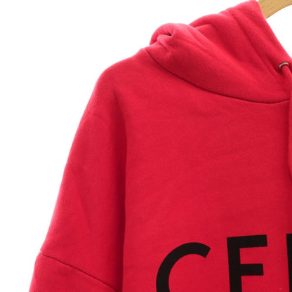 Celine Hoodie Sweatshirt Logo M Red CX AD — view 4