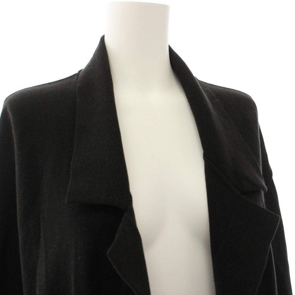 Chanel Knit Cardigan Topper Short Sleeve CC Logo Button Black Beige YT — view 5