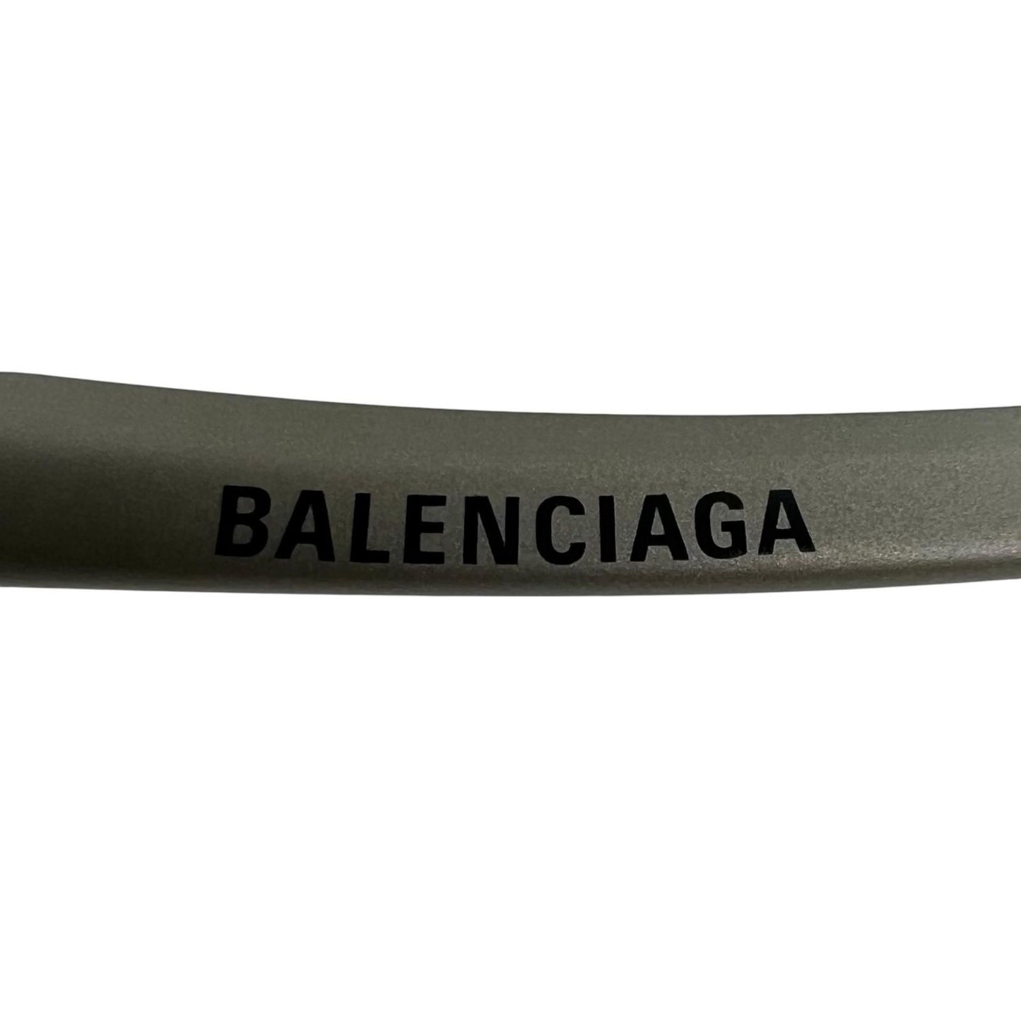 Balenciaga Mirror Lens Metallic Sunglasses Khaki Gray 59x20 Eyewear — view 7