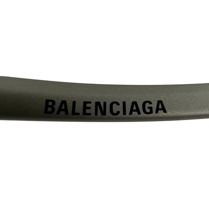 Balenciaga Mirror Lens Metallic Sunglasses Khaki Gray 59x20 Eyewear — view 7
