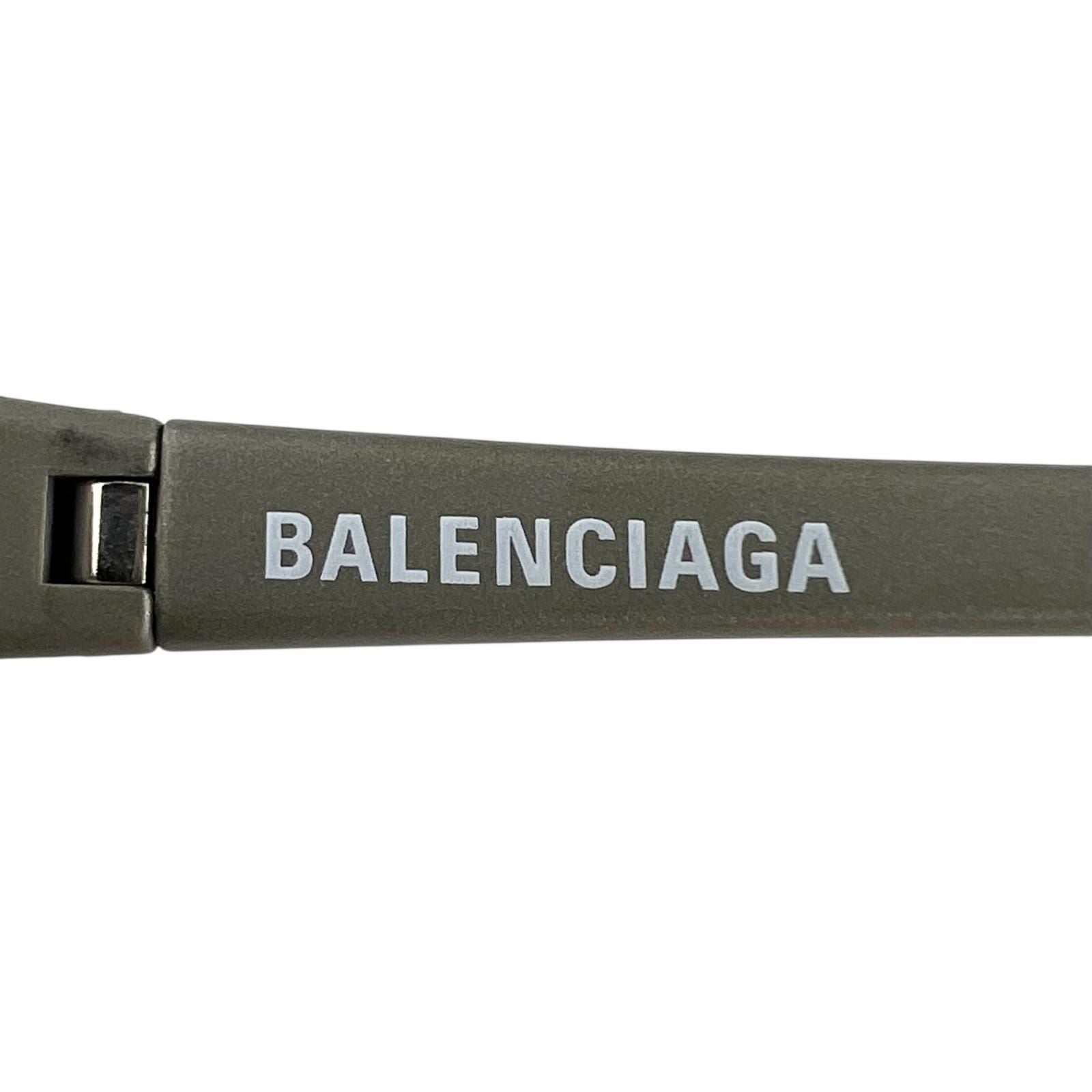 Balenciaga Mirror Lens Metallic Sunglasses Khaki Gray 59x20 Eyewear — view 8