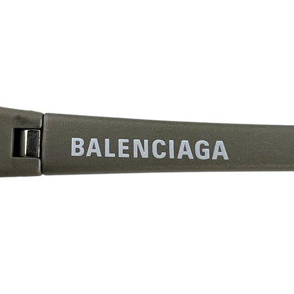 Balenciaga Mirror Lens Metallic Sunglasses Khaki Gray 59x20 Eyewear — view 8