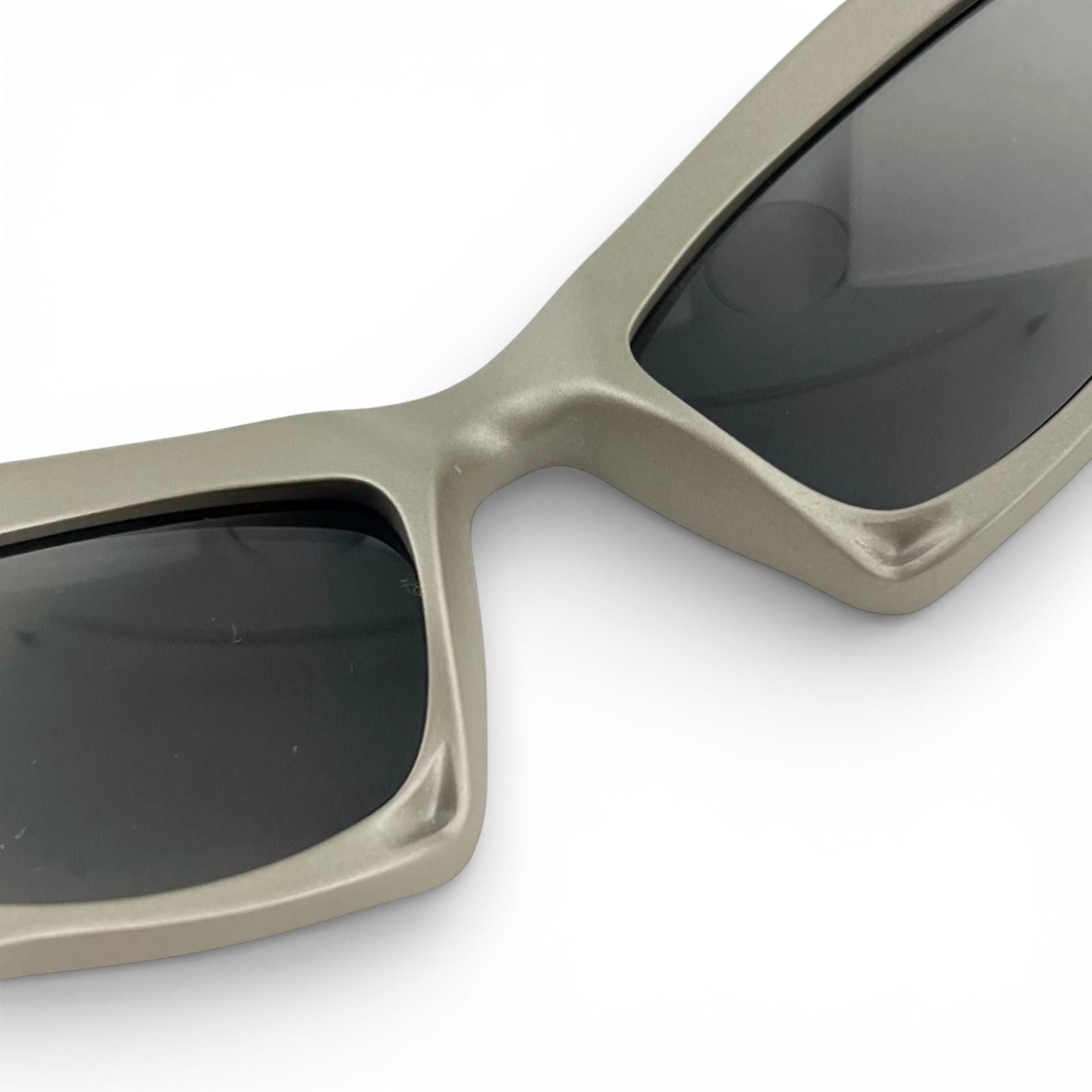 Balenciaga Mirror Lens Metallic Sunglasses Khaki Gray 59x20 Eyewear — view 6