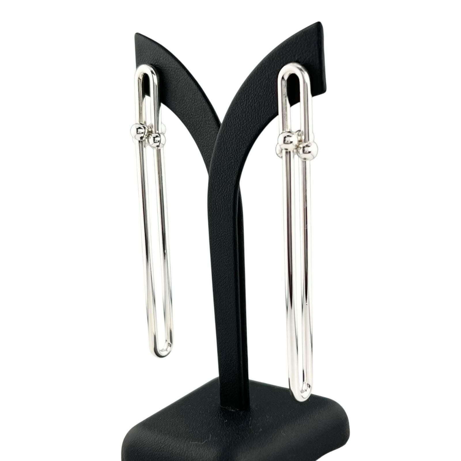 Tiffany & Co Double Long Link Earrings Silver — view 3