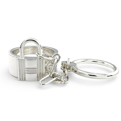Hermes Alpha Kelly Double Ring Silver 51 to Japanese Rhinoceros