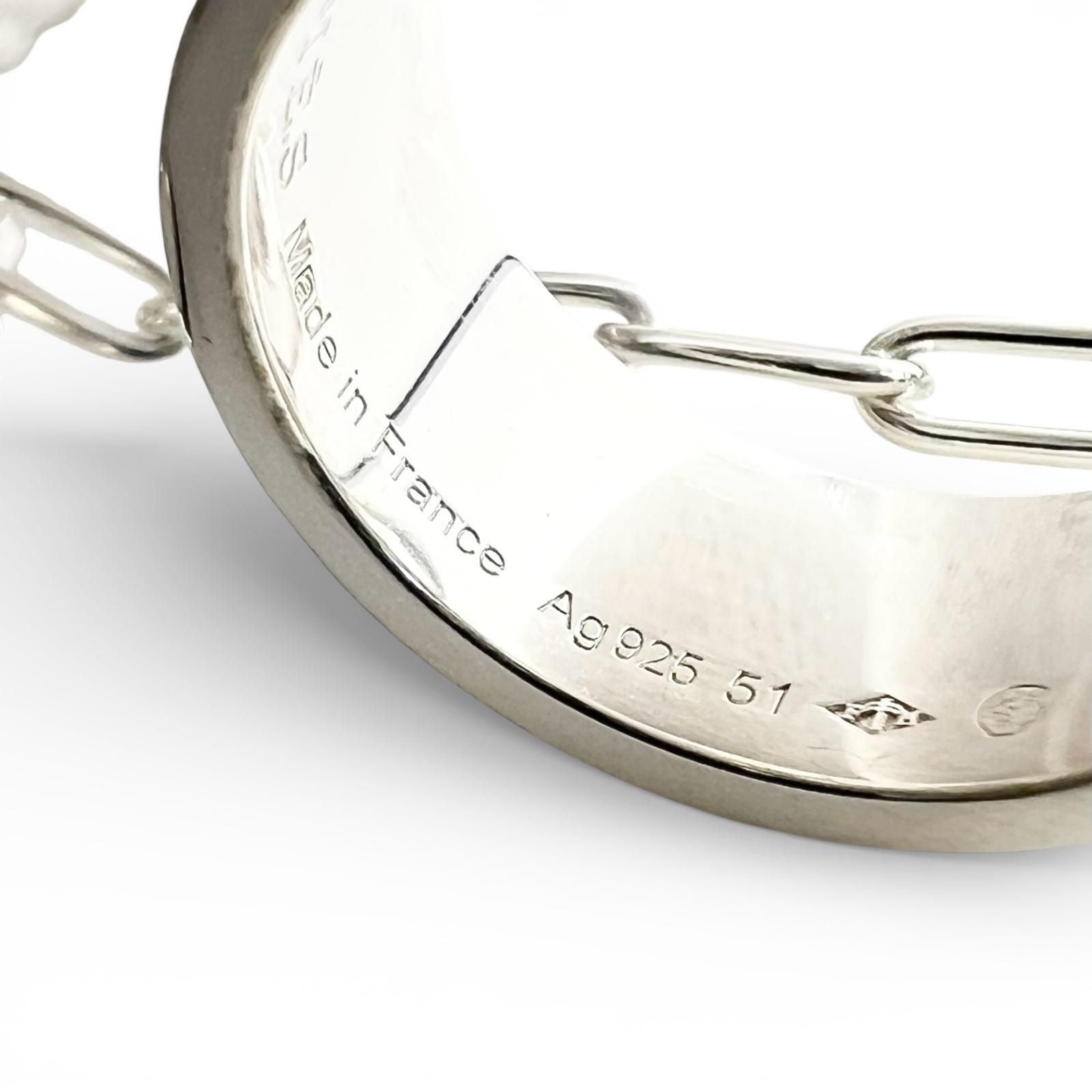 Hermes Alpha Kelly Double Ring Silver 51 to Japanese Rhinoceros — view 7