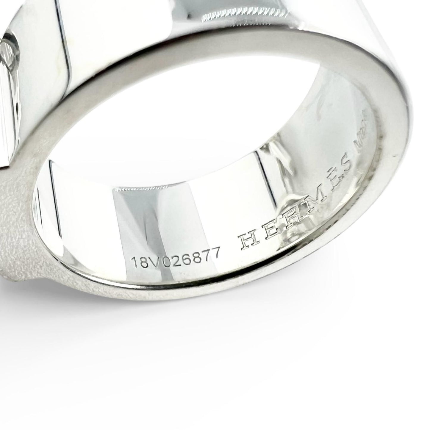 Hermes Alpha Kelly Double Ring Silver 51 to Japanese Rhinoceros — view 6