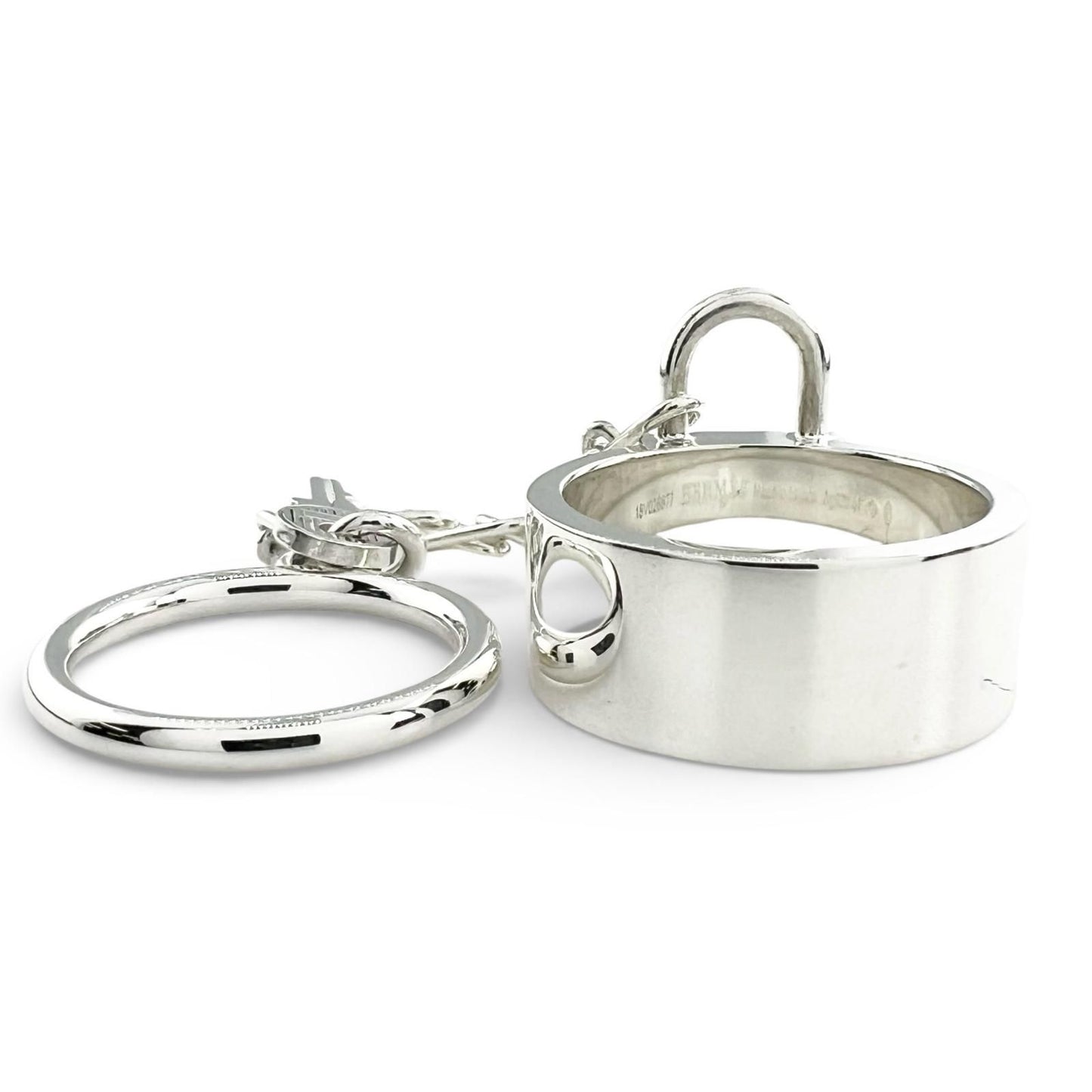 Hermes Alpha Kelly Double Ring Silver 51 to Japanese Rhinoceros — view 3