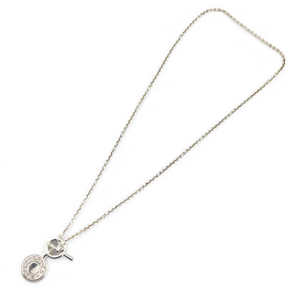 Hermes Amulet Series Exlibris Pendant Necklace 40 cm Silver