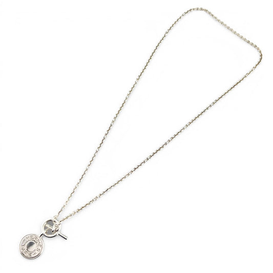 Hermes Amulet Series Exlibris Pendant Necklace 40 cm Silver