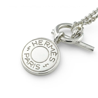 Hermes Amulet Series Exlibris Pendant Necklace 40 cm Silver — view 3