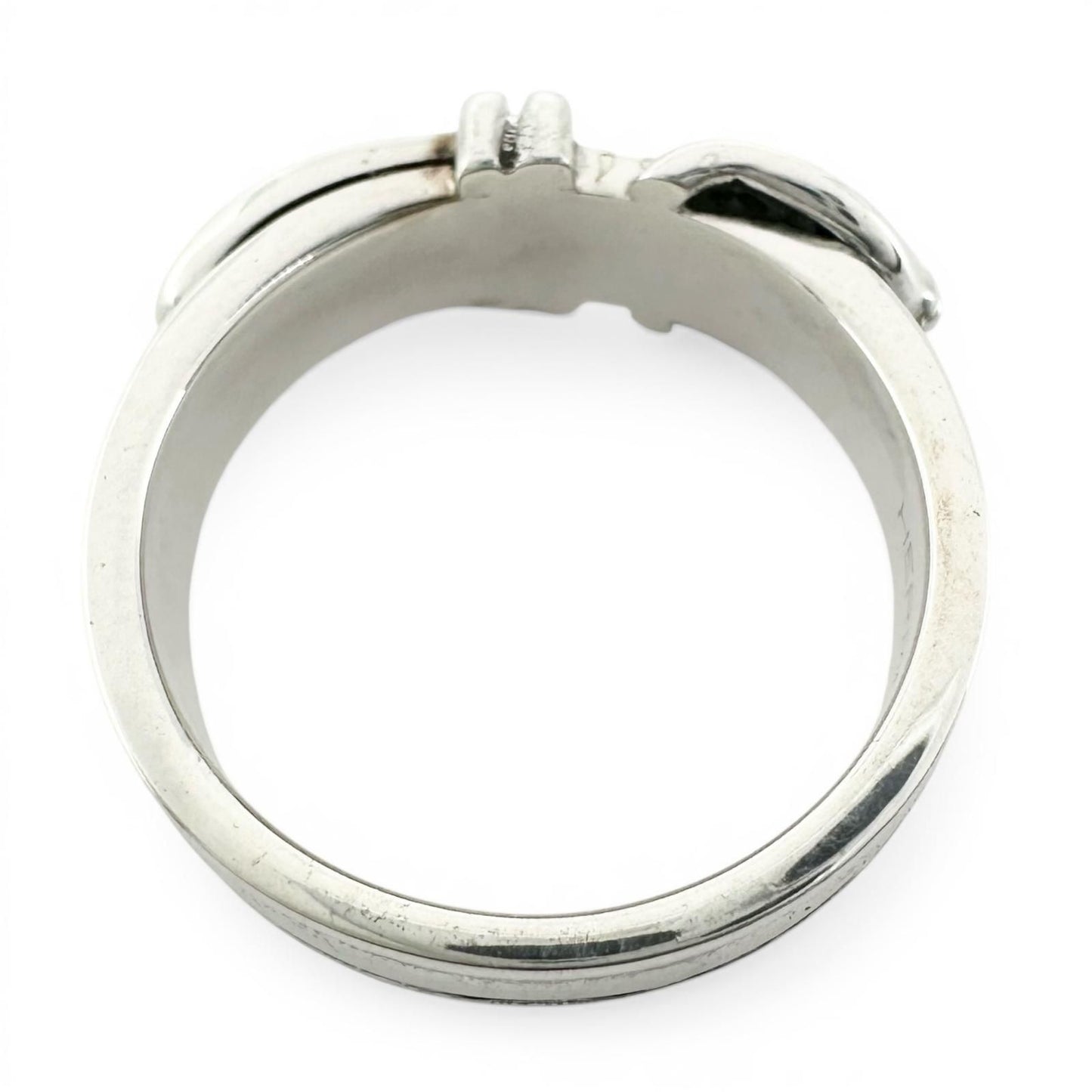 Hermes Vintage Ceinture Ring Silver — view 3