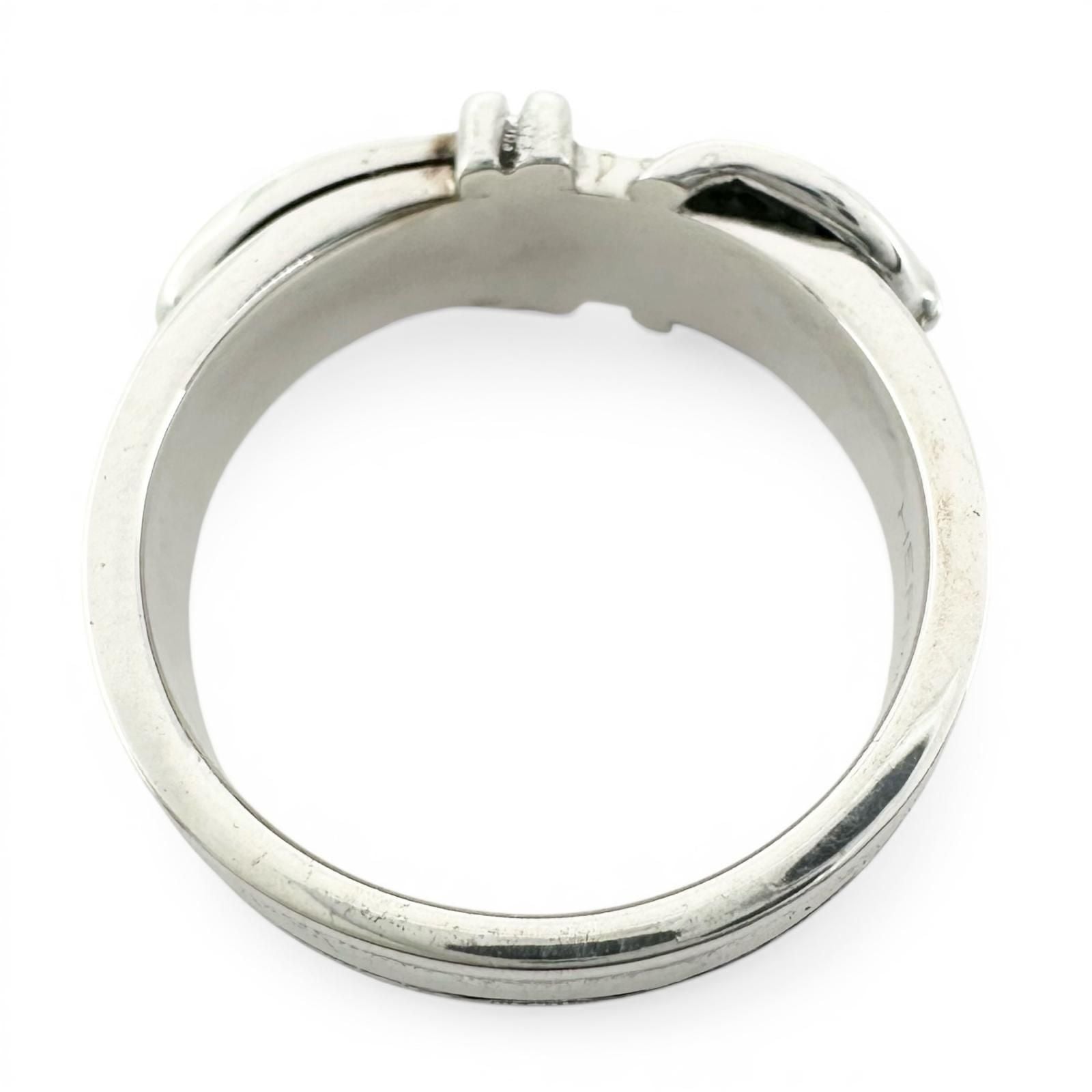 Hermes Vintage Ceinture Ring Silver — view 3