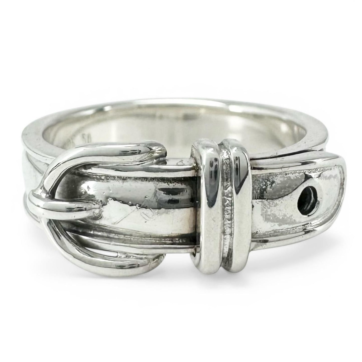 Hermes Vintage Ceinture Ring Silver