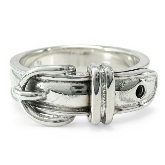 Hermes Vintage Ceinture Ring Silver