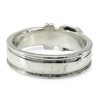 Hermes Vintage Ceinture Ring Silver