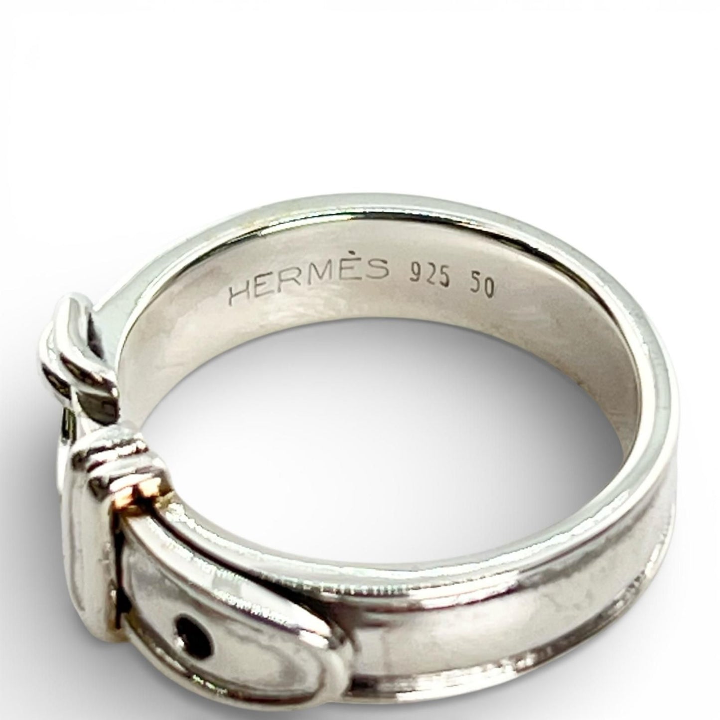 Hermes Vintage Ceinture Ring Silver — view 4