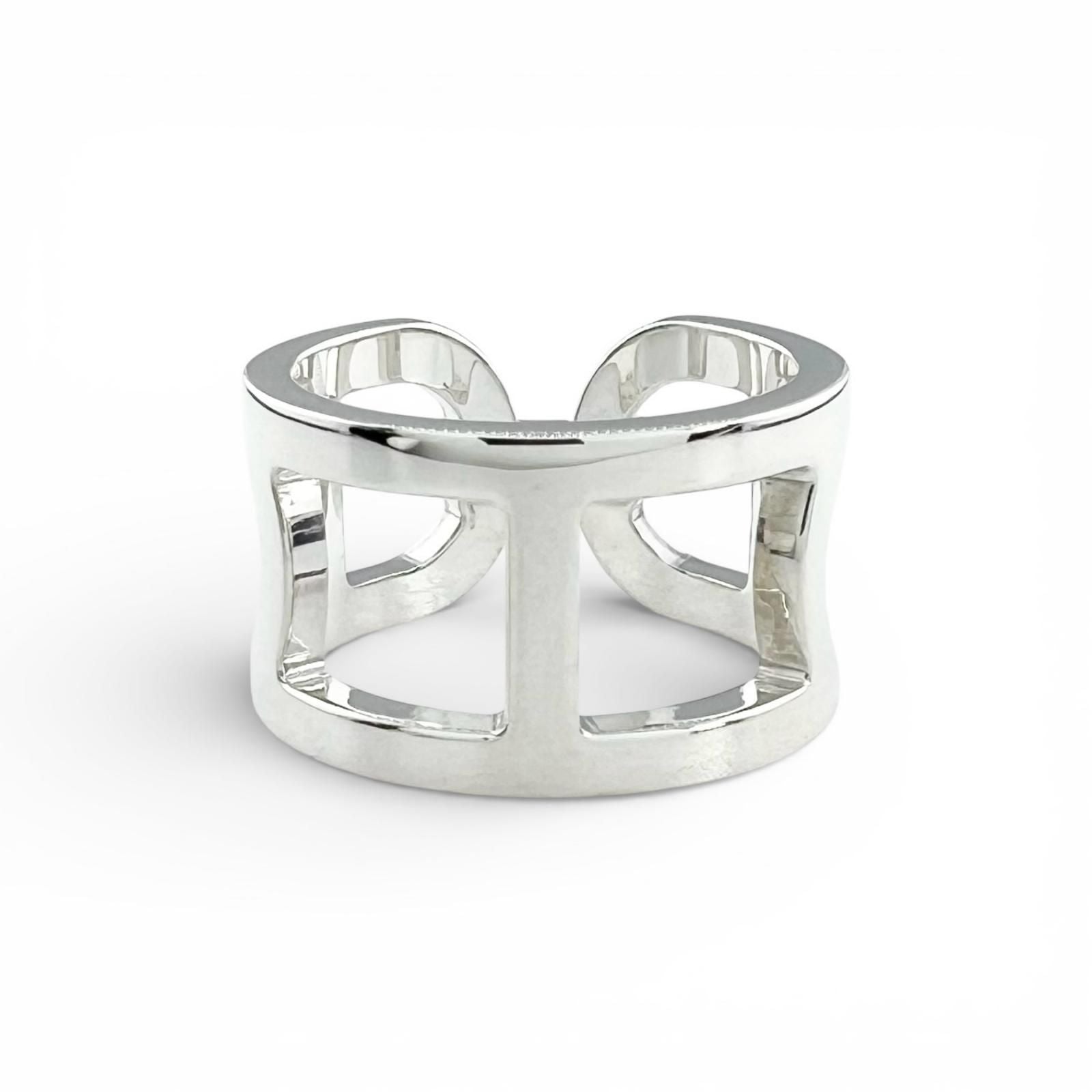 Hermes Chaine D'ancre Ring Silver — view 3