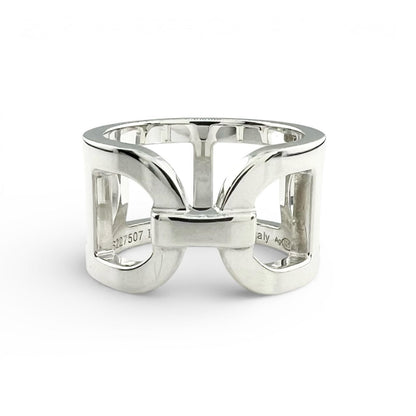 Hermes Chaine D'ancre Ring Silver