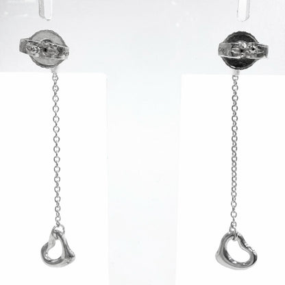 Tiffany & Co by the Yard Diamond Open Heart Drop Earrings Silver — view 4