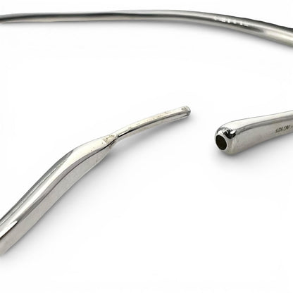 Tiffany & Co Elsa Peretti Open Heart Hoop Earrings Large Silver — view 5