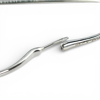 Tiffany & Co Elsa Peretti Open Heart Hoop Earrings Silver — view 7