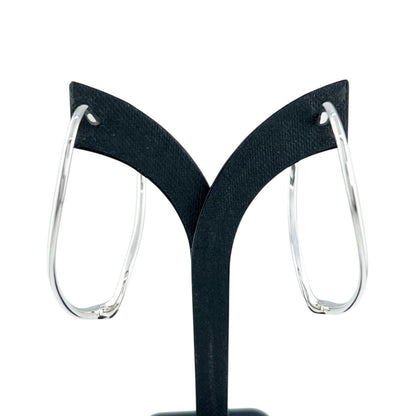 Tiffany & Co Elsa Peretti Open Heart Hoop Earrings Silver — view 5