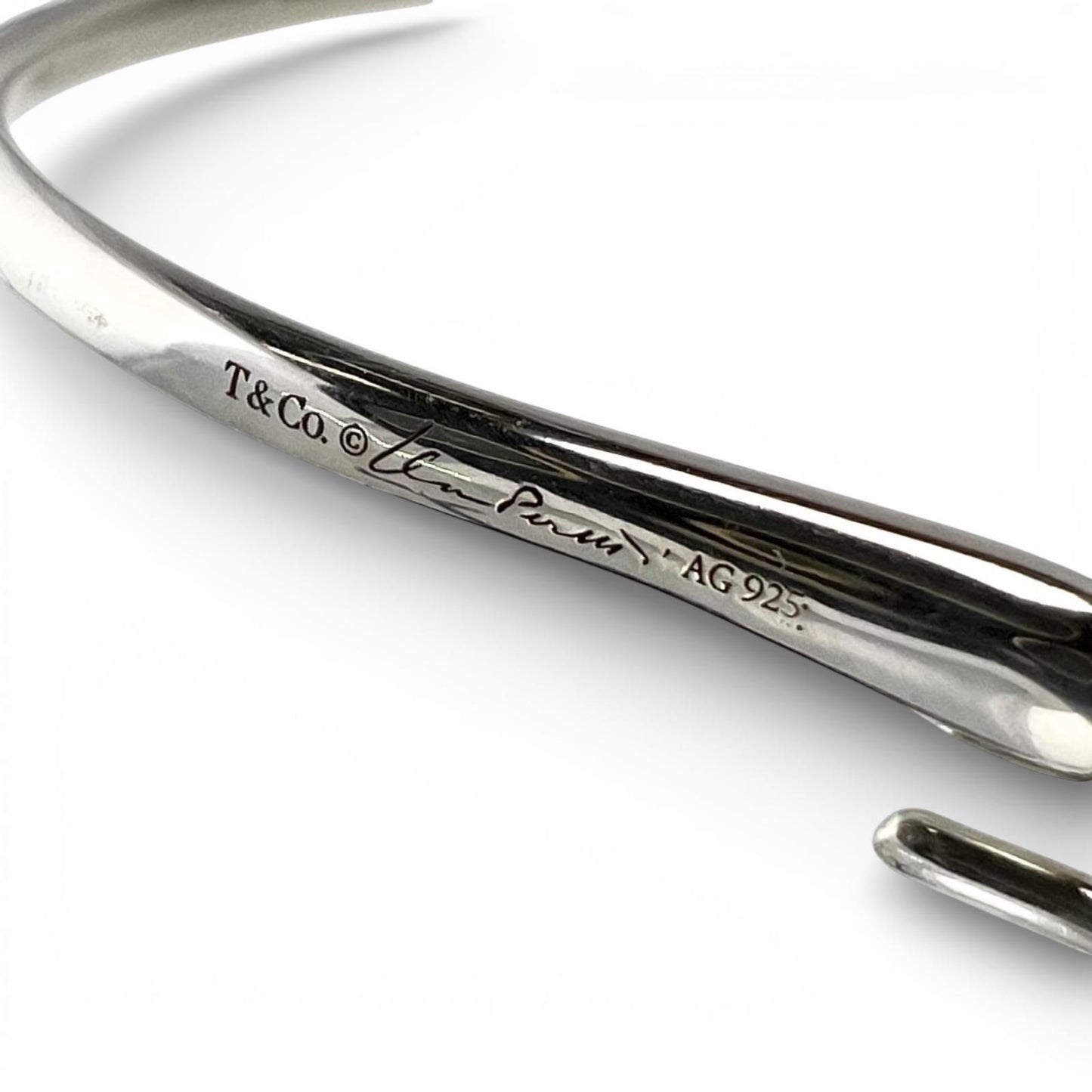 Tiffany & Co Elsa Peretti Open Heart Hoop Earrings Silver — view 6