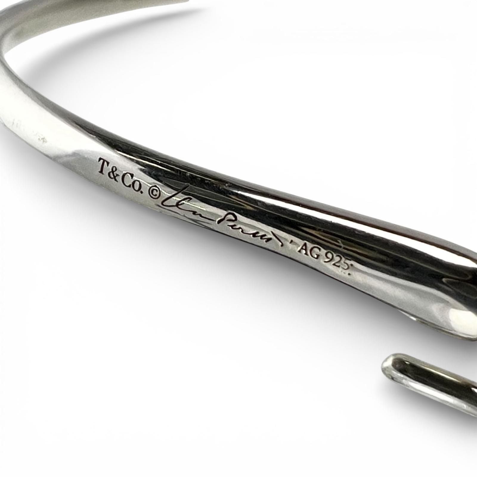 Tiffany & Co Elsa Peretti Open Heart Hoop Earrings Silver — view 6