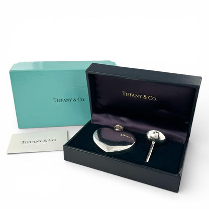 Tiffany & Co Vintage 925 Atomizer Perfume Bottle Heart Silver Box Case — view 2