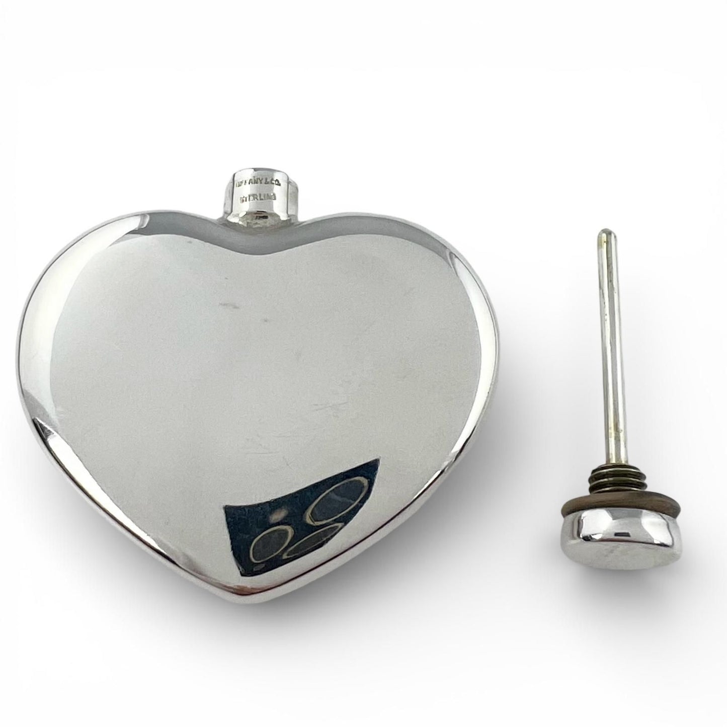 Tiffany & Co Vintage 925 Atomizer Perfume Bottle Heart Silver Box Case — view 4