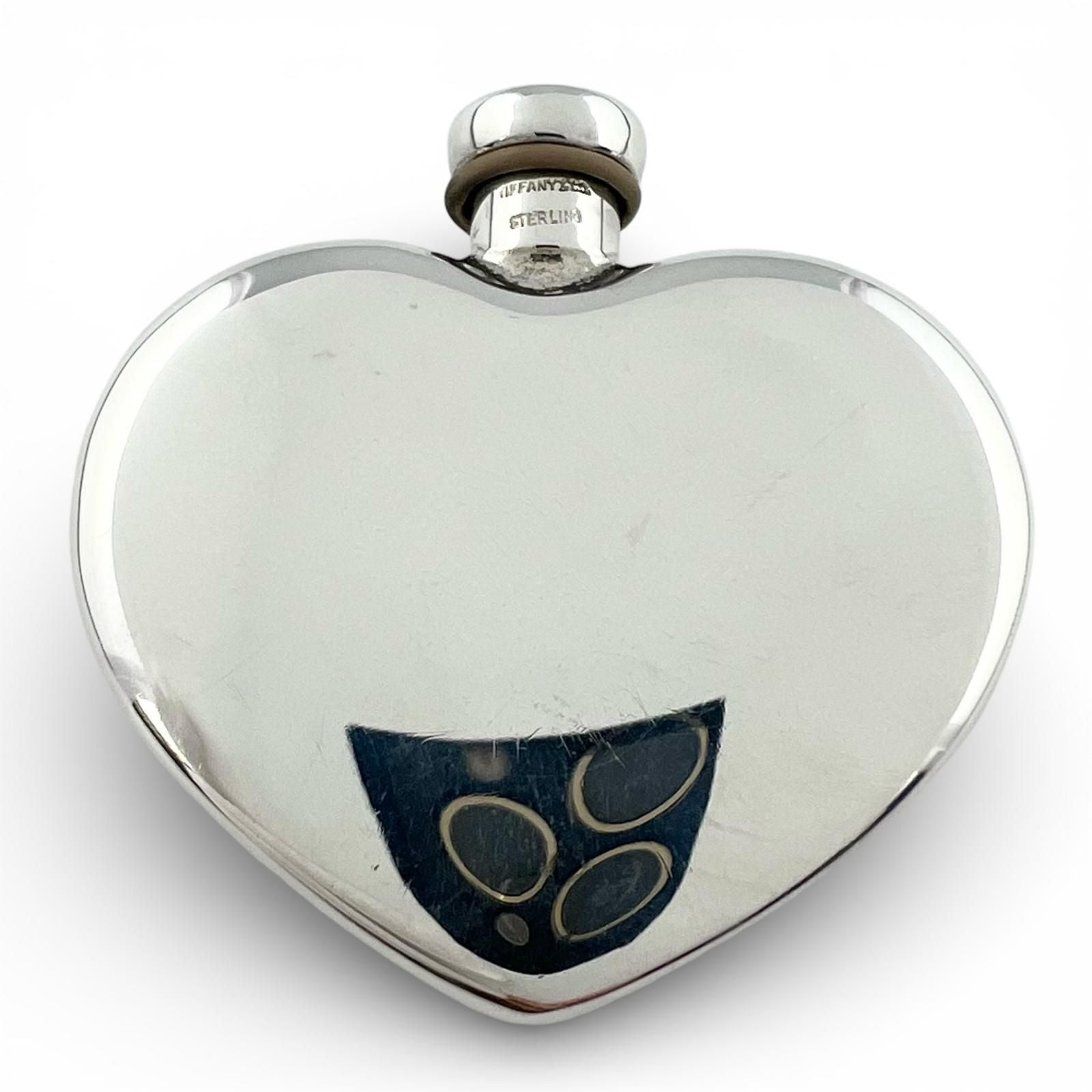 Tiffany & Co Vintage 925 Atomizer Perfume Bottle Heart Silver Box Case — view 3