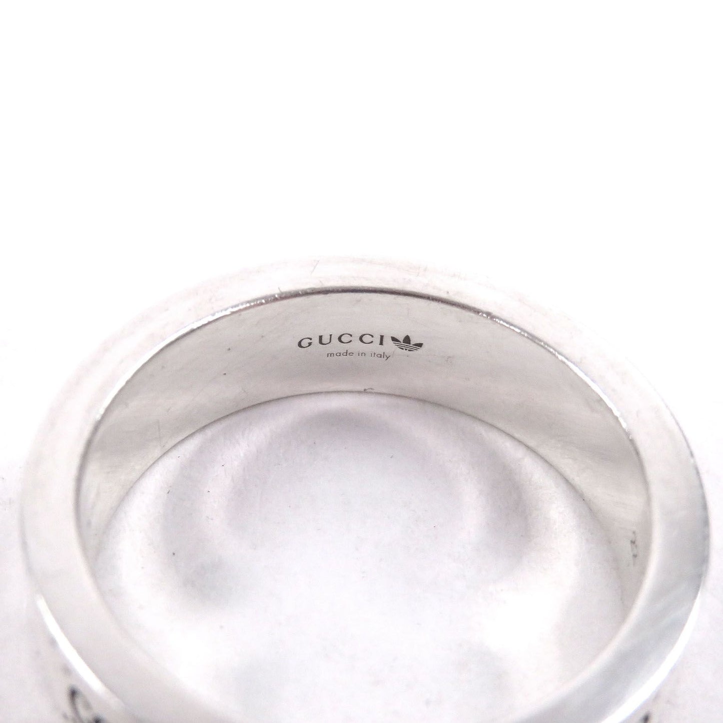 Gucci Adidas GG Logo Trefoil Ring Silver — view 3