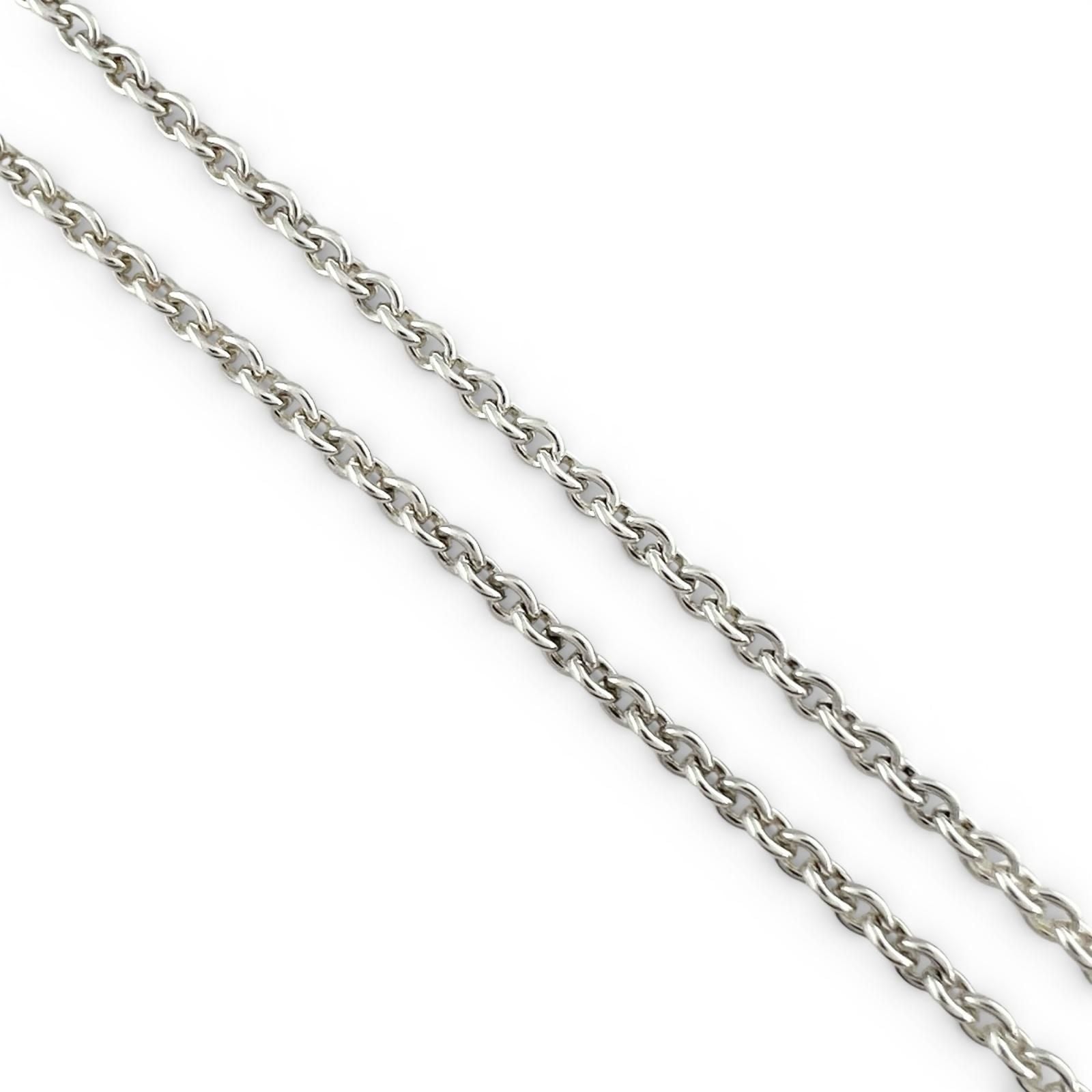 Hermes Cour de Forge Heart Necklace Pendant Silver — view 5
