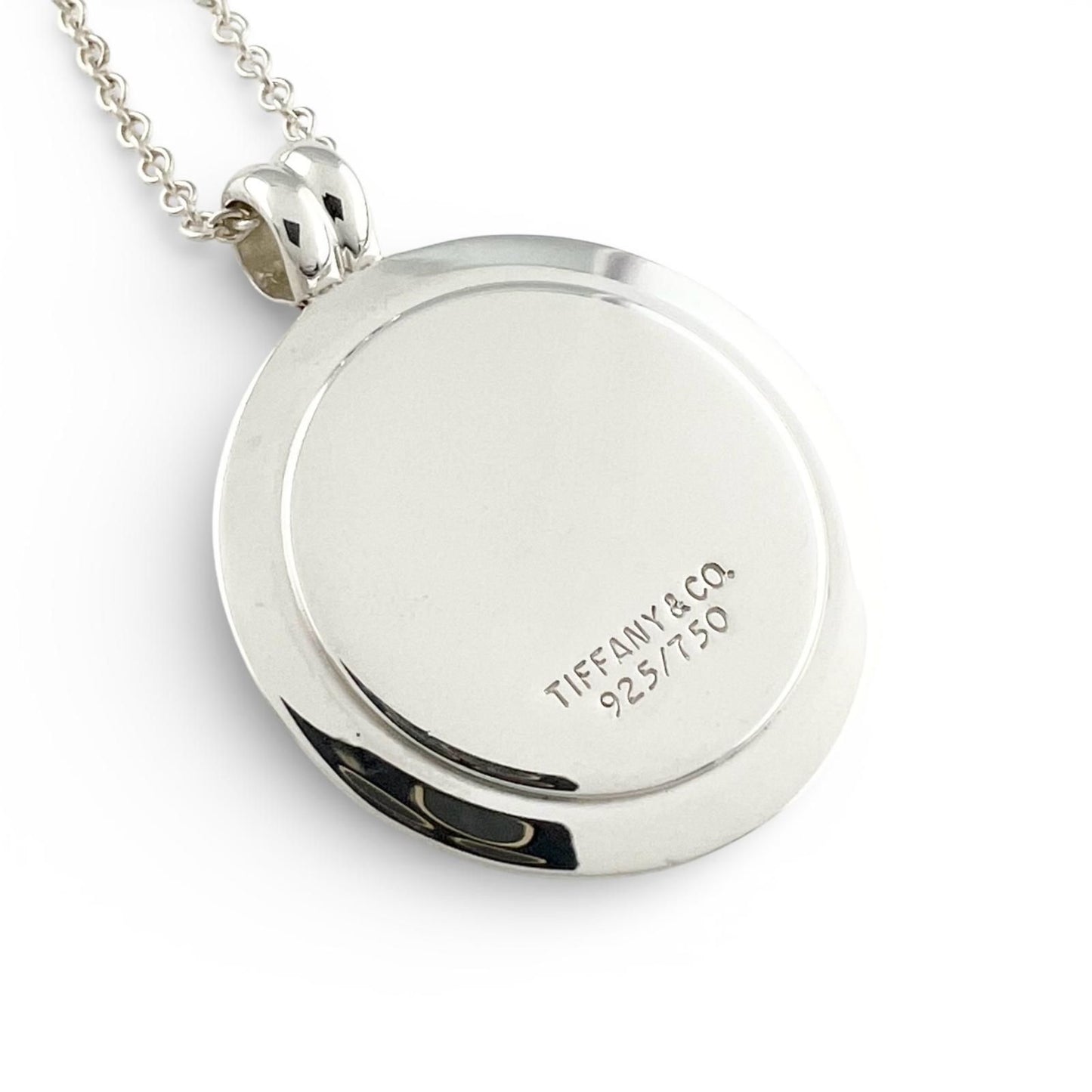 Tiffany & Co 925 750 T&c Coin Necklace Pendant Silver Gold — view 4