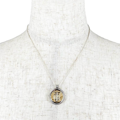 Tiffany & Co 925 750 T&c Coin Necklace Pendant Silver Gold — view 2