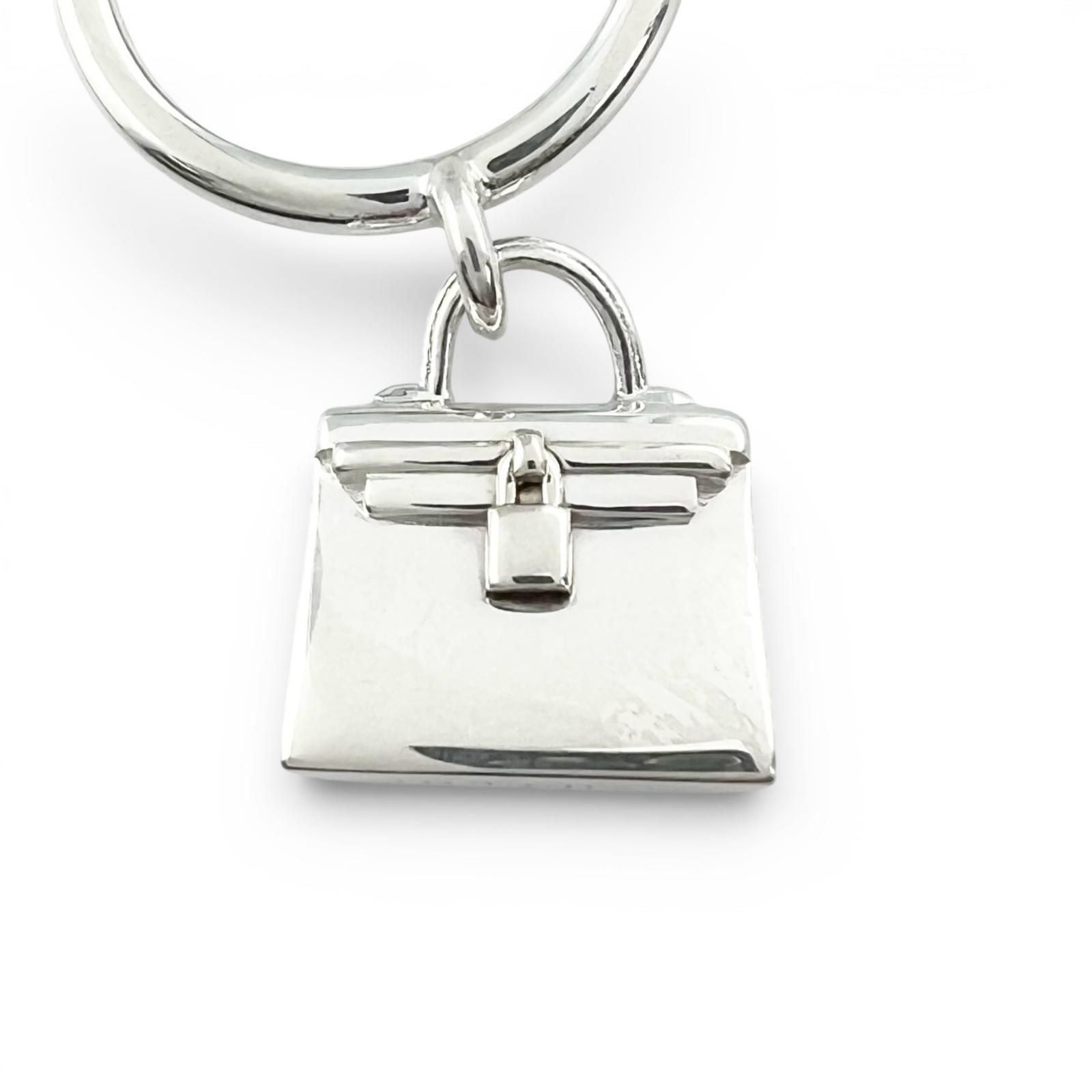 Hermes Kelly Amulet Ring Silver 48 Box Case — view 5