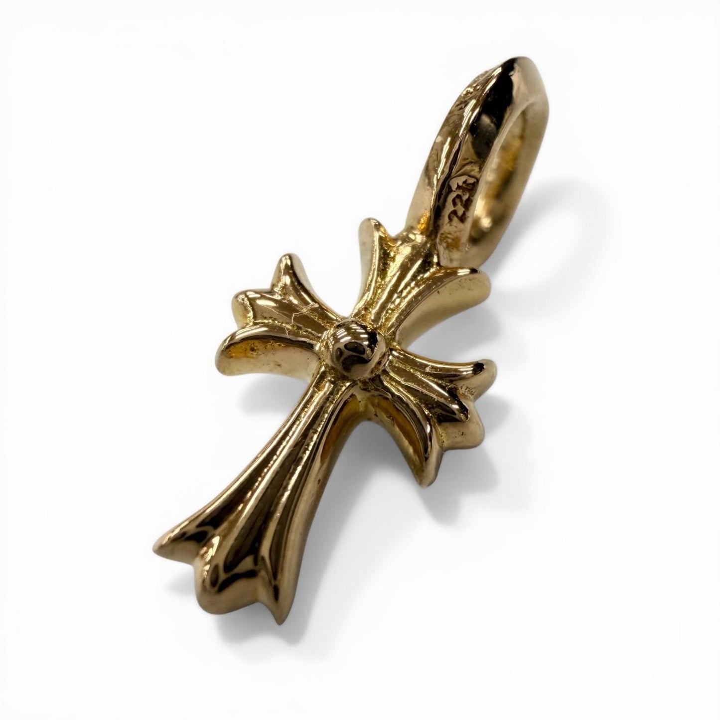 Chrome Hearts Stack CH Cross V2 22k CH Charm Pendant Top Gold Invoice — view 3