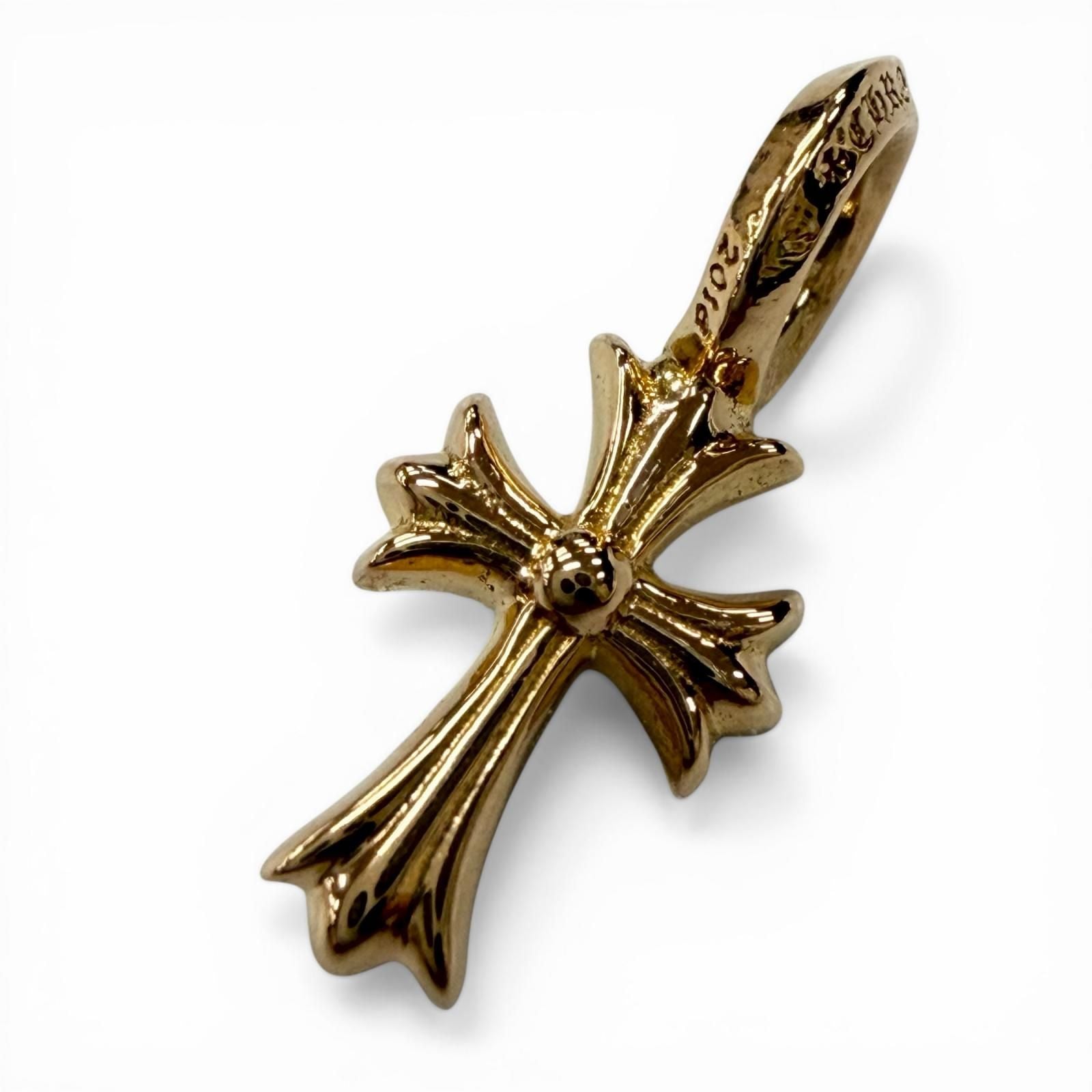 Chrome Hearts Stack CH Cross V2 22k CH Charm Pendant Top Gold Invoice